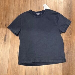 NWT men’s Abercrombie short sleeve T shirt navy wash blue medium